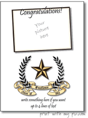 Graduation photo frame templates