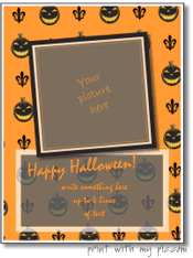 Halloween photo frame templates
