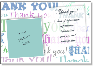Printable thank you card templates